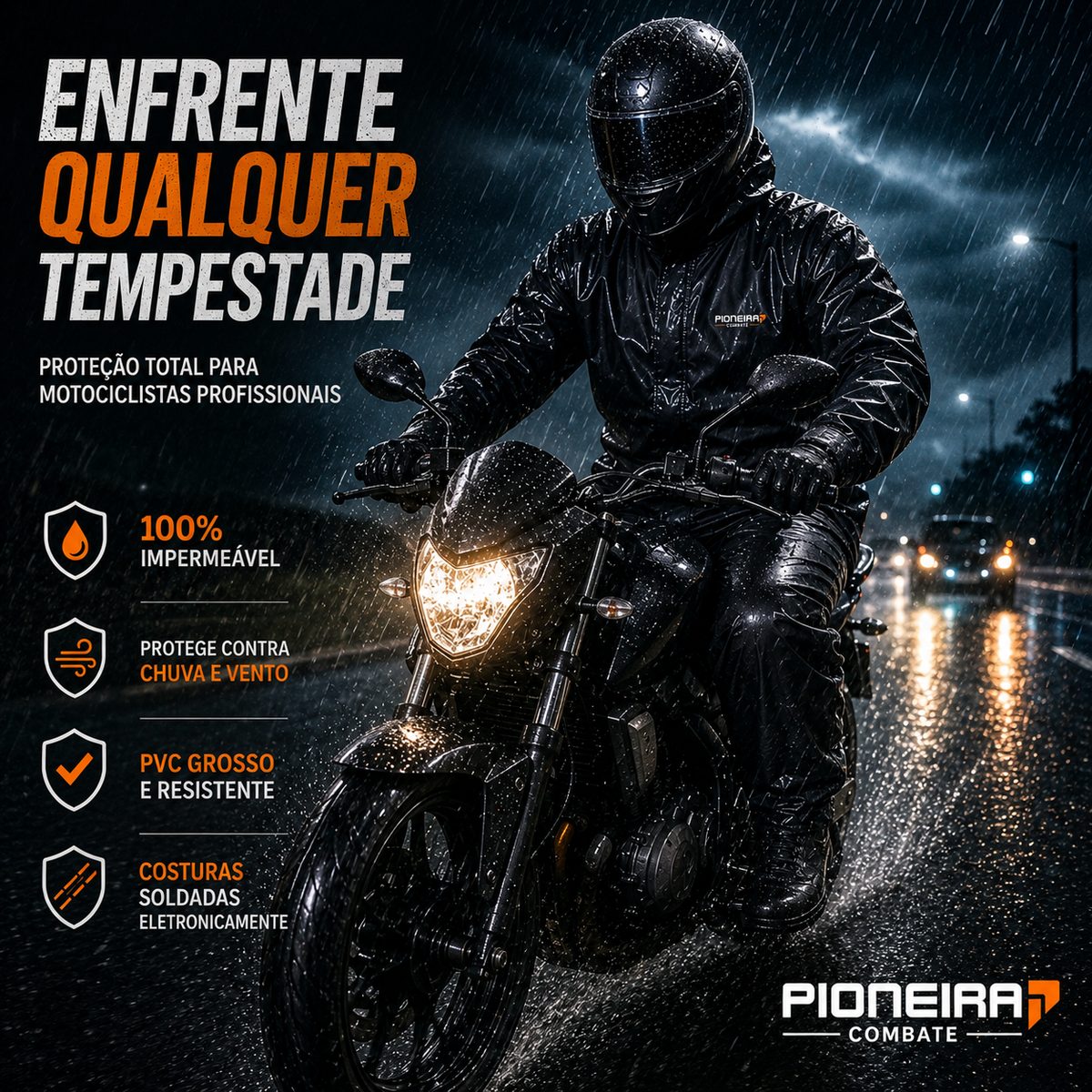 Enfrente qualquer tempestade com a capa de chuva